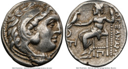 MACEDONIAN KINGDOM. Alexander III the Great (336-323 BC). AR drachm (17mm, 12h). NGC VF. Posthumous issue of Colophon, ca. 310-301 BC. Head of Heracle...
