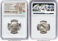 ATTICA. Athens. Ca. 440-404 BC. AR tetradrachm (24mm, 17.18 gm, 9h). NGC Choice AU 5/5 - 5/5. Mid-mass coinage issue. Head of Athena right, wearing ea...