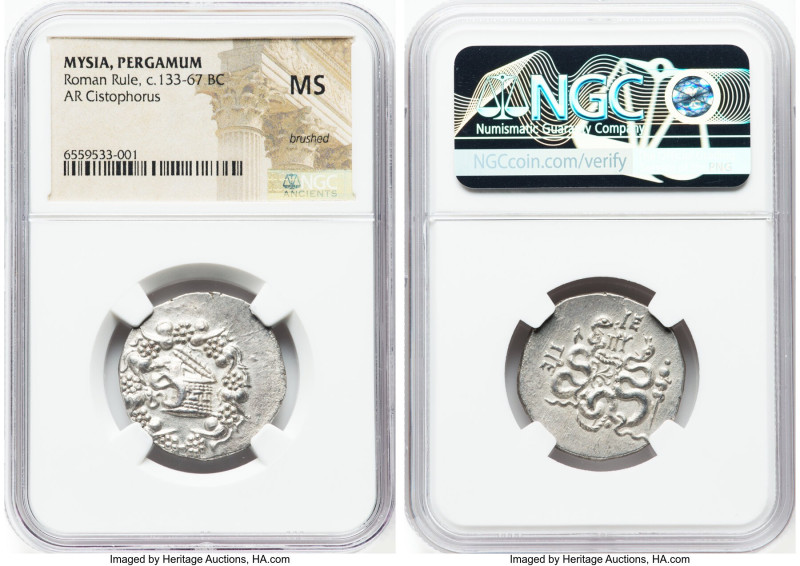 MYSIA. Pergamum. Roman Rule (ca. 133-67 BC). AR cistophorus (25mm, 1h). NGC MS, ...