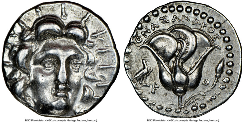 CARIAN ISLANDS. Rhodes. Ca. 205-190 BC. AR didrachm (19mm, 12h). NGC AU. Onasand...