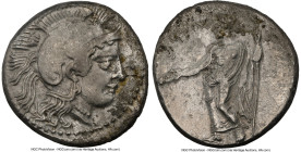 CILICIA. Issus. Ca. 400-370 BC. AR stater (22mm, 9h). NGC VF, die shift. Bust of Athena right, wearing triple crested Attic helmet and beaded necklace...