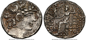 SELEUCID KINGDOM. Philip I Philadelphus (ca. 95/4-76/5 BC). AR tetradrachm (27mm, 1h). NGC Choice XF. Posthumous issue of Antioch on the Orontes under...