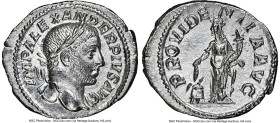 Severus Alexander, as Augustus (AD 222-235). AR denarius (20mm, 2.83 gm, 6h). NGC MS 5/5 - 3/5. Rome, AD 231-235. IMP ALEXANDER PIVS AVG, laureate bus...