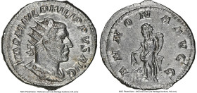 Philip I (AD 244-249). AR antoninianus (23mm, 4.73 gm, 6h). NGC MS 5/5 - 4/5. Rome, AD 244-247. IMP M IVL PHILIPPVS AVG, radiate, draped, and cuirasse...