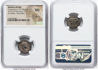 Constantius II, as Caesar (AD 337-361). AE3 or BI nummus (17mm, 6h). NGC MS, Silvering. Alexandria, 1st officina, AD 333-335. FL IVL CONSTANTIVS NOB C...