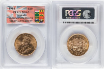 George V gold 10 Dollars 1914 MS63 PCGS, Ottawa mint, KM27, Fr-3. Canadian Gold Reserve. HID09801242017 © 2023 Heritage Auctions | All Rights Reserved...