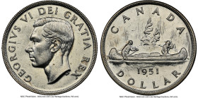 George VI "Arnprior" Dollar 1951 MS63 NGC, Royal Canadian mint, KM46. Arnprior with 1-1/2 water lines. HID09801242017 © 2023 Heritage Auctions | All R...