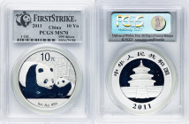 People's Republic 3-Piece Lot of Certified silver Panda 10 Yuan (1 oz) 2011 MS70 PCGS, KM1980. First Strike. HID09801242017 © 2023 Heritage Auctions |...