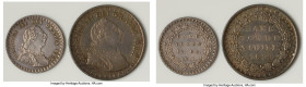 George III Pair of Uncertified Assorted Issues, 1) Bank of England 18 Pence (1 Shilling 6 Pence) Token 1811 - Unc, KM-Tn2. 26.8mm. 7.38gm 2) Bank of E...