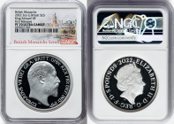 Elizabeth II silver Proof "King Edward VII" 5 Pounds (2 oz) 2022 PR70 Ultra Cameo NGC, British Monarch series. First Releases. HID09801242017 © 2023 H...
