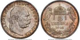 Franz Joseph I 5 Korona 1908-KB MS63 NGC, Kremnitz mint, KM488. HID09801242017 © 2023 Heritage Auctions | All Rights Reserved
