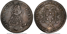 Pisa. Cosimo II Tallero 1621 AU50 NGC, Florence mint (for Pisa), KM16.4, Dav-4196. Accompanied by old dealer tag and collector envelope. HID0980124201...