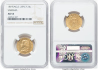 Sardinia. Vittorio Emanuele I gold 20 Lire 1819 (Eagle)-L AU55 NGC, Turin mint, KM114, Fr-1129. HID09801242017 © 2023 Heritage Auctions | All Rights R...