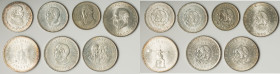Estados Unidos 7-Piece Lot of Uncertified Assorted Issues, 1) Peso 1961-Mo - UNC, KM459. 34.5mm. 16.00gm 2) Peso 1967-Mo - UNC, KM458. 34.6mm. 16.00gm...