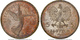 Republic 5 Zlotych 1928-K AU58 NGC, KM-Y18. HID09801242017 © 2023 Heritage Auctions | All Rights Reserved
