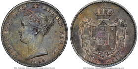 Maria II 1000 Reis 1844 AU50 NGC, Lisbon mint, KM472, Gomes M2-40. HID09801242017 © 2023 Heritage Auctions | All Rights Reserved