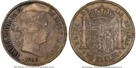 Isabel II 20 Reales 1858 AU Details (Stained) NGC, Seville mint (seven pointed star), KM609.3. HID09801242017 © 2023 Heritage Auctions | All Rights Re...