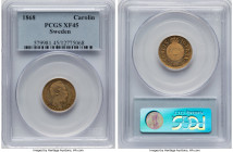 Carl XV Adolf gold Carolin (10 Francs) 1868 XF45 PCGS, Stockholm mint, KM716, Fr-92. HID09801242017 © 2023 Heritage Auctions | All Rights Reserved
