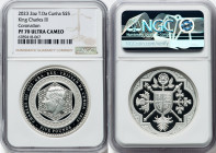 Charles III silver Proof "King Charles III Coronation" 5 Pounds (2 oz) 2023 PR70 Ultra Cameo NGC, Commonwealth mint. HID09801242017 © 2023 Heritage Au...