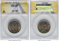 Pair of Certified Assorted Issues ANACS, 1) Portugal: Republic Escudo 1939 - AU58, Lisbon mint, KM578 2) Brazil: Pedro II 500 Reis 1857 - MS64, KM464 ...