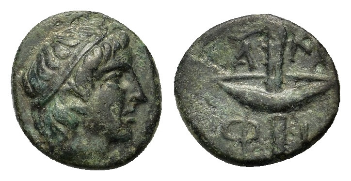 Macedon. Amphipolis. c. 410-357 BC. Æ Dichalkon (11mm, 1.5g). Head of Hero Rheso...