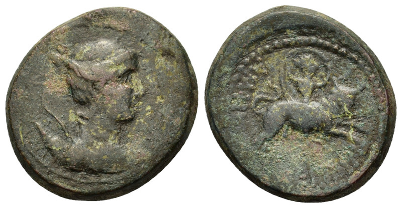 Macedon, Amphipolis, c. 187-168/7. Æ (28,2mm, 19g). Draped bust of Artemis right...