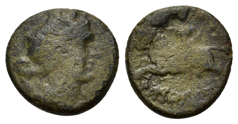 Macedon. Amphipolis, circa 50-20 BC. Æ (17mm, 4.2g). Draped bust of Artemis righ...
