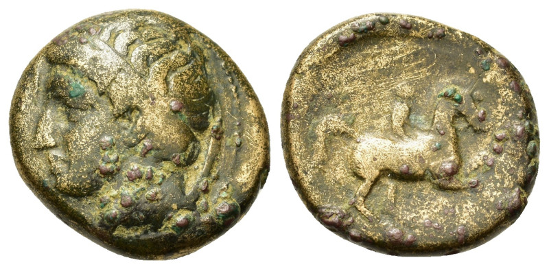 Kings of Macedon, Philip II (359-336) and posthumous issues. Æ Unit (18,5mm, 6.6...