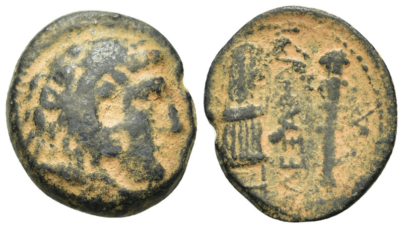 Kings of Macedon, Alexander III “the Great” (336-323 BC). Æ (18mm, 5.50g). Byblo...