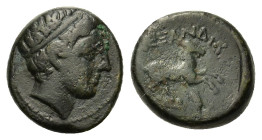 Kings of Macedon. Alexander III 'the Great' (336-323 BC). Æ (14,4mm, 4.4g). Uncertain mint in Macedon. Diademed head of Apollo to right. R/ ΑΛΕΞΑΝΔΡΟΥ...