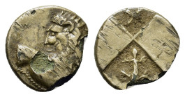 Thrace, Chersonesos, c. 386-338 BC. AR Hemidrachm (11,8mm, 1.15g). Forepart of lion r., head l. R/ Quadripartite incuse square with alternating raised...