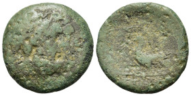 Kings of Thrace, Mostis (c. 139/8-101/0 BC). Æ (20mm, 4.80g). Jugate heads of Zeus and Hera r. R/ Eagle standing l. on thunderbolt. HGC 3.2, 1729.