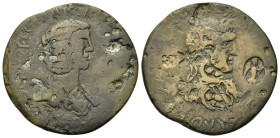 Severus Alexander with Julia Maesa (222-235). Cilicia, Ninica-Claudiopolis. Æ (36mm, 22.60g). Laureate and cuirassed bust of Severus Alexander r.; c/m...