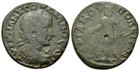 Gordian III (238-244). Thrace, Hadrianopolis. Æ (25,3mm, 10.1g). Laureate, draped and cuirassed bust r. R/ Artemis standing l., holding patera and bow...