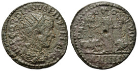 Gordian III (238-244). Moesia Superior, Viminacium. Æ (23,4mm, 6.4g). Radiate, draped, and cuirassed bust r. R/ Moesia standing facing, head l., holdi...