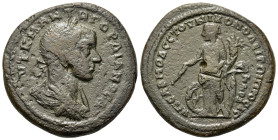 Gordian III (238-244). Moesia Inferior, Nicopolis ad Istrum. Æ (27,7mm, 12.9g). Laureate, draped and cuirassed bust r. R/ Nemesis standing l., holding...