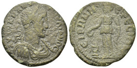 Gordian III (238-444). Ionia, Ephesus. Æ (35.5mm, 15.90g). Laureate, draped and cuirassed bust r. R/ Eirene standing l., holding patera and caduceus; ...