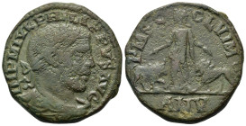 Philip I (244-249). Moesia Superior, Viminacium. Æ (28,5mm, 20.65g), year 5 (AD 244). Laureate, draped and cuirassed bust r. R/ Moesia standing facing...