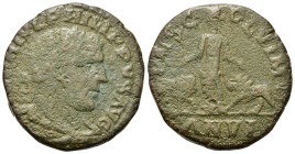 Philip I (244-249). Moesia Superior, Viminacium. Æ (27,3mm, 17.65g). Year 6 (AD 244/5). Laureate, draped and cuirassed bust r. R/ Moesia standing faci...