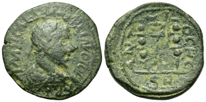 Volusian ? (251-253). Pisidia, Antioch. Æ (25mm, 9.10g). Radiate, draped and cui...