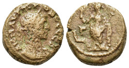 Probus (276-282). Egypt Alexandria. Æ Tetradrachm (18,3mm, 8g). Laureate and cuirassed bust r. R/ Eirene standing l., holding sceptre and branch; in l...