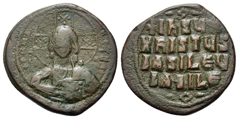 Anonymous, time of Basil II and Constantine VIII (976-1025). Æ 40 Nummi (29mm, 1...