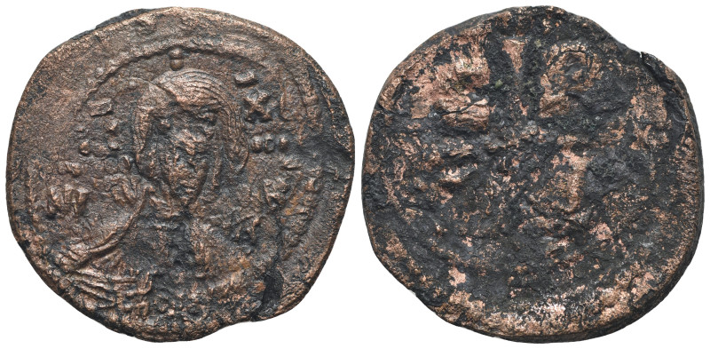 Romanus IV (1068-1071). Æ 40 Nummi (27mm, 8,3g). Constantinople. Nimbate facing ...