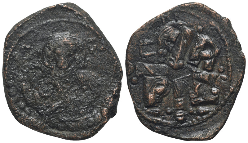 Romanus IV (1068-1071). Æ 40 Nummi (24mm, 6,5g). Constantinople. Nimbate facing ...