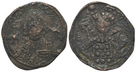 Michael VII Ducas (1071-1078). Æ 40 Nummi (26mm, 3,8g). Constantinople. Bust of Christ Pantokrator facing; star to l. and r. R/ Crowned bust of Michae...