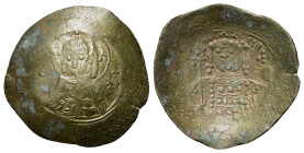 Manuel I Comnenus (1143-1180). Æ Trachy (29,5mm, 3.6g). Constantinople. Bust of Christ facing. R/ Bust of Manuel I facing. Sear 1962.