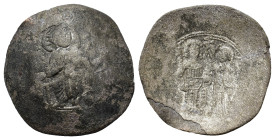 Manuel I Comnenus (1143-1180). Trachy (Billon, 27,3mm, 3.80g). Constantinople, c. 1167-1183(?). IC - XC Christ Pantokrator enthroned facing; no star t...