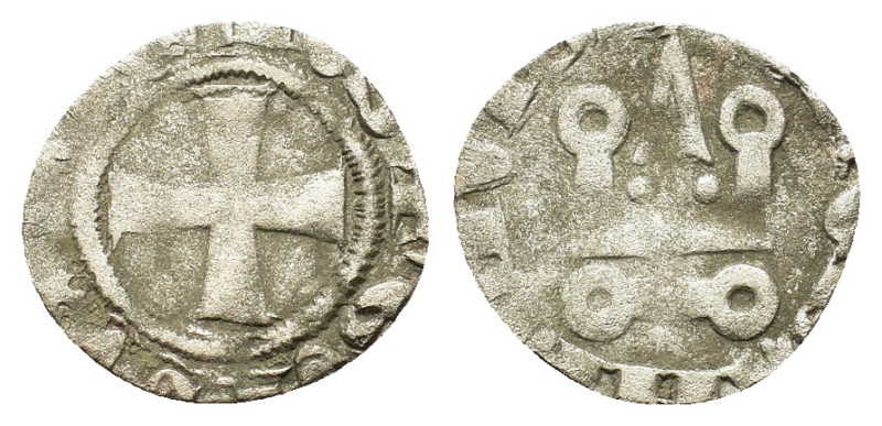 Crusaders. Athens. Guido II de la Roche (1287-1308). BI Denaro tornese (14,1mm, ...
