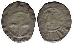 Cilician Armenia, Levon II (1270-1289). Æ Kardez (21mm, 2.60g). Lion standing l. R/ Cross. Cf. Bedoukian 1544.