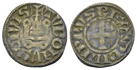 France, Philip VI of Valois AR Denier. Tours, AD 1328-1350. + PhILIPPVS + REX, cross patent R/ + TVRONVS CIVIS, châtel tournaments. Roberts 2422; cf. ...